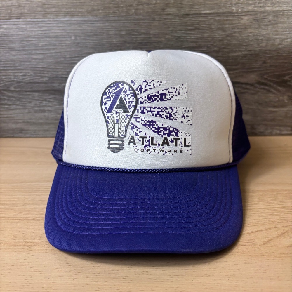 Atlatl Software Hat Cap Snap Back Purple Trucking Trucker Adjustable